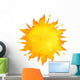 Yellow Watercolor Burning Sun Wall Decal