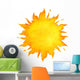 Yellow Watercolor Burning Sun Wall Decal