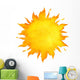 Yellow Watercolor Burning Sun Wall Decal