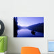Silhouette Of A Canoeist At Sunrise Wall Mural