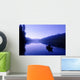 Silhouette Of A Canoeist At Sunrise Wall Mural