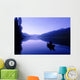Silhouette Of A Canoeist At Sunrise Wall Mural