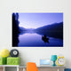 Silhouette Of A Canoeist At Sunrise Wall Mural