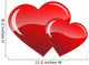 Two red hearts vector Wall Decal