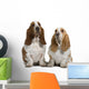Two Basset Hounds Wall Decal