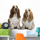 Two Basset Hounds Wall Decal