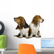 Two Sulking Basset Hounds Wall Decal