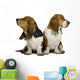 Two Sulking Basset Hounds Wall Decal