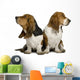 Two Sulking Basset Hounds Wall Decal