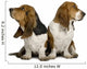 Two Sulking Basset Hounds Wall Decal
