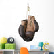 Old Boxing Gloves Hanging on a Lace Wall Decal