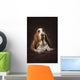 Basset Hound On A Brown Muslin Backdrop Wall Mural