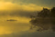 Autumn Sunrise Through Heavy Lake Mist, Bedford, Nova Scotia Wall Mural