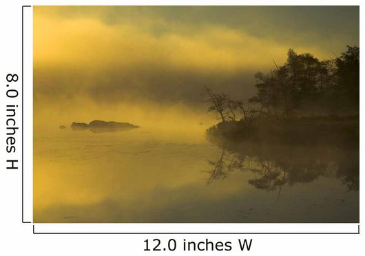 Autumn Sunrise Through Heavy Lake Mist, Bedford, Nova Scotia Wall Mural