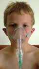 Child with Oxygen Mask and Nebuliser Wall Mural