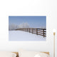 Fence In A Winter Wonderland, Strathcona County, Alberta Wall Mural