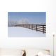 Fence In A Winter Wonderland, Strathcona County, Alberta Wall Mural