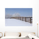 Fence In A Winter Wonderland, Strathcona County, Alberta Wall Mural