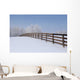 Fence In A Winter Wonderland, Strathcona County, Alberta Wall Mural