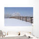 Fence In A Winter Wonderland, Strathcona County, Alberta Wall Mural