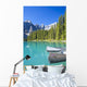 Canoes In Moraine Lake And Valley Of The Ten Peaks Wall Mural