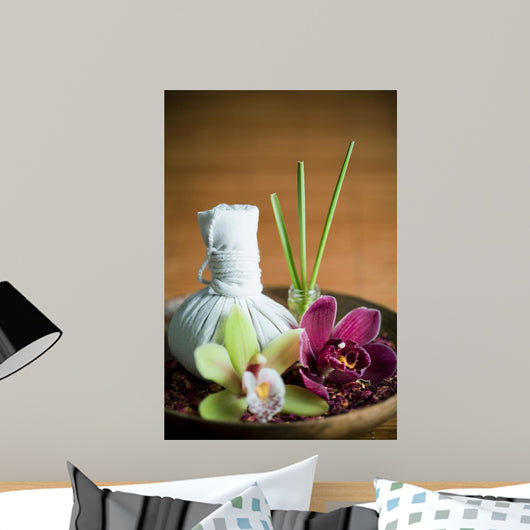 Composition Zen Pochon Massage Luk Pra Kob Wall Mural