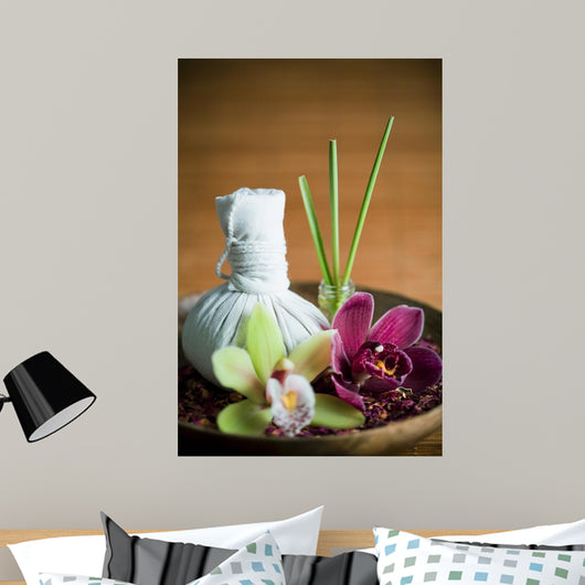 Composition Zen Pochon Massage Luk Pra Kob Wall Mural