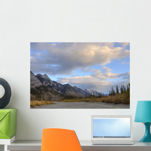 Summer Clouds Over Colin Mountain Range, Jasper National Park, Alberta Wall Mural