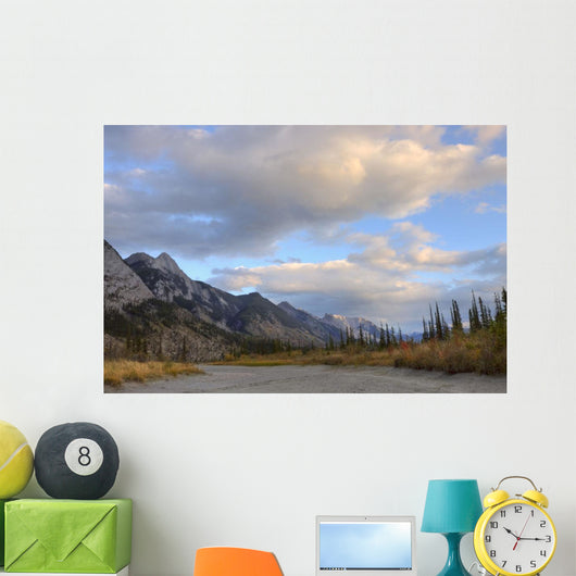 Summer Clouds Over Colin Mountain Range, Jasper National Park, Alberta Wall Mural