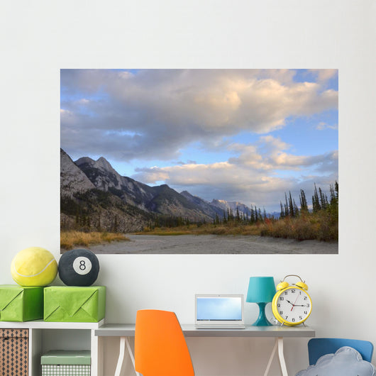Summer Clouds Over Colin Mountain Range, Jasper National Park, Alberta Wall Mural