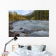 Autumn Colors Over Splashing Maligne River Wall Mural
