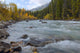 Autumn Colors Over Splashing Maligne River Wall Mural