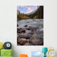 Autumn Colors On Maligne River, Jasper National Park, Alberta Wall Mural
