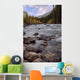 Autumn Colors On Maligne River, Jasper National Park, Alberta Wall Mural