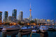 Harbourfront Marina West At Dusk, Toronto, Ontario Wall Mural
