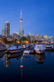 Harbourfront Marina West At Dusk, Toronto, Ontario Wall Mural