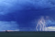 Multiple Lightning Strikes During A Storm Near Val Marie, Saskatchewan Wall Mural