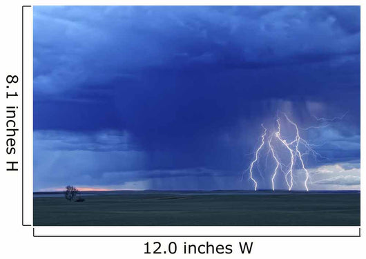 Multiple Lightning Strikes During A Storm Near Val Marie, Saskatchewan Wall Mural