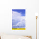 Storm Clouds Over Canola Field With Wind Turbine, St Leon, Manitoba Wall Mural