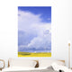 Storm Clouds Over Canola Field With Wind Turbine, St Leon, Manitoba Wall Mural