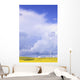 Storm Clouds Over Canola Field With Wind Turbine, St Leon, Manitoba Wall Mural