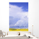 Storm Clouds Over Canola Field With Wind Turbine, St Leon, Manitoba Wall Mural
