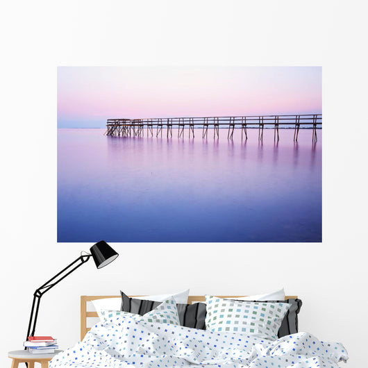 Pier On Lake Winnipeg, Matlock, Manitoba Wall Mural