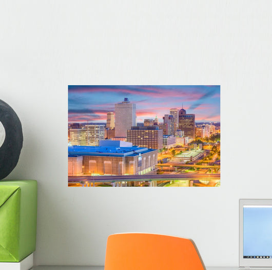 Memphis Tennessee Usa Skyline Evening Wall Decal