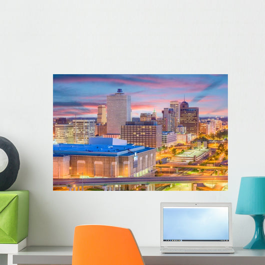 Memphis Tennessee Usa Skyline Evening Wall Decal
