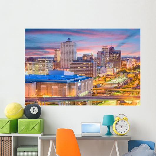 Memphis Tennessee Usa Skyline Evening Wall Decal