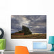 Abandoned Red Barn Against Stormy Evening Sky, Central Alberta Wall Mural