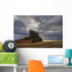 Abandoned Red Barn Against Stormy Evening Sky, Central Alberta Wall Mural
