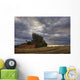 Abandoned Red Barn Against Stormy Evening Sky, Central Alberta Wall Mural