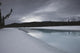 Dark Winter Evening On The Athabasca River In The Canadian Rockies Wall Mural